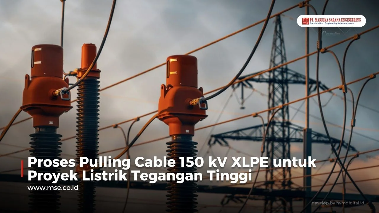 Proses Pulling Cable 150 kV XLPE untuk Proyek Listrik Tegangan Tinggi